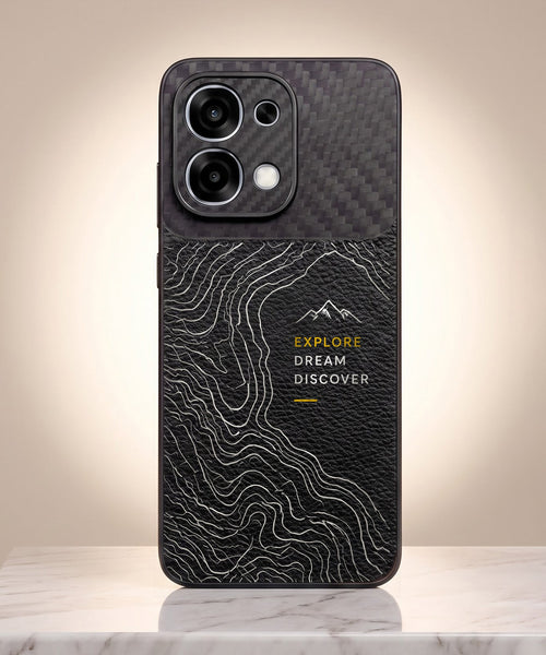 Oppo F31 5G Explore Dream Carbon Fiber Leather Hybrid Back Case