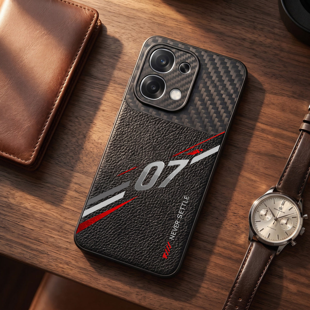 Oppo F31 5G Racing Edition Carbon Fiber Leather Hybrid Back Case
