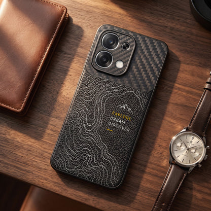 Oppo F31 5G Explore Dream Carbon Fiber Leather Hybrid Back Case