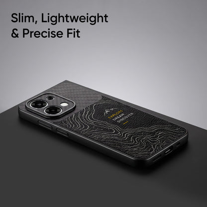 Oppo F31 5G Explore Dream Carbon Fiber Leather Hybrid Back Case