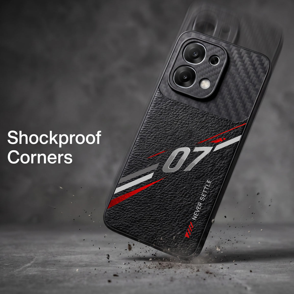 Oppo F31 5G Racing Edition Carbon Fiber Leather Hybrid Back Case