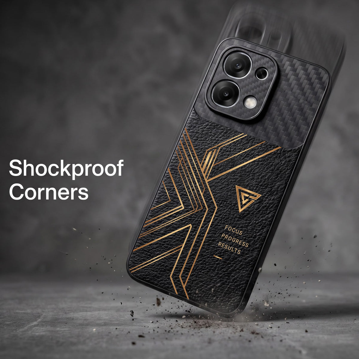 Oppo F31 5G Geometric Luxury Carbon Fiber Leather Hybrid Back Case