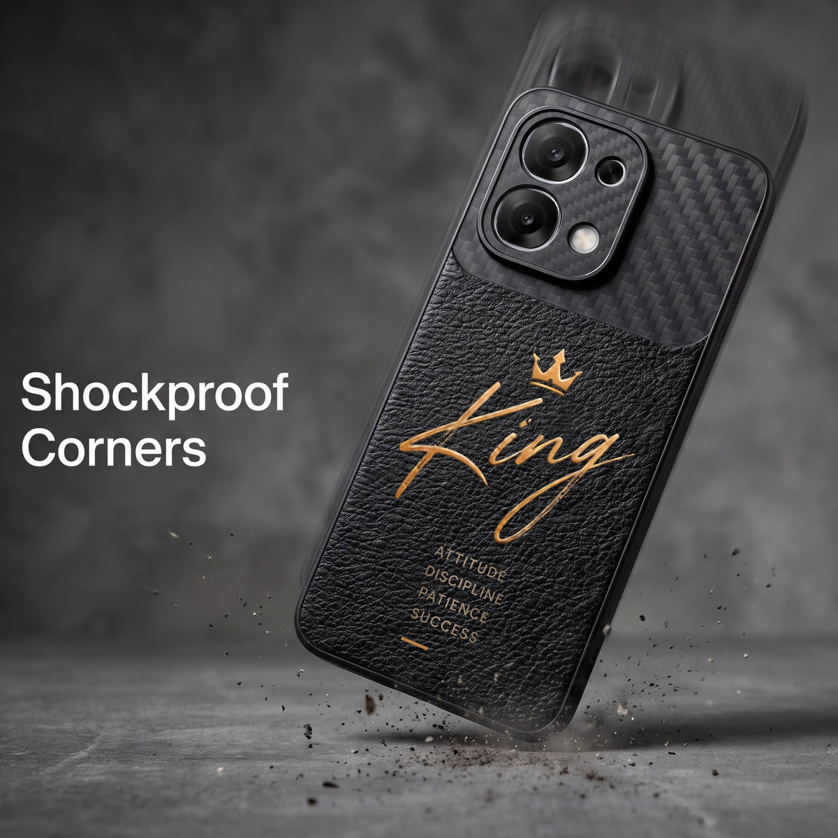 Oppo F31 5G  King Carbon Fiber Leather Hybrid Back Case