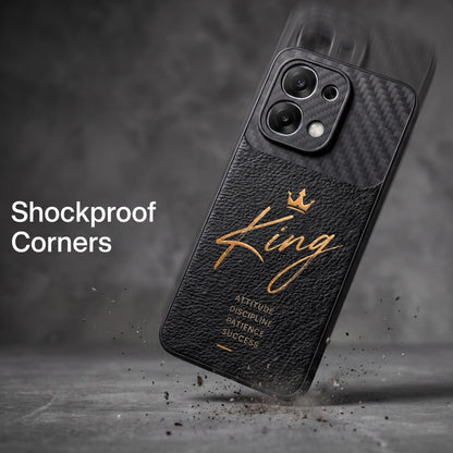 Oppo F31 5G  King Carbon Fiber Leather Hybrid Back Case