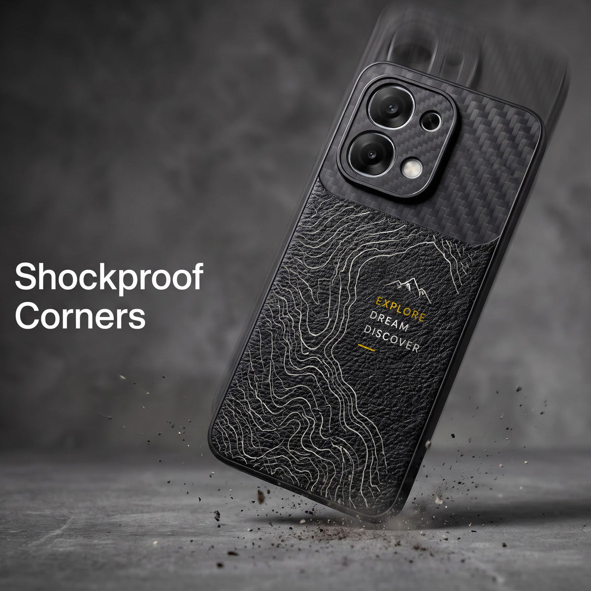 Oppo F31 5G Explore Dream Carbon Fiber Leather Hybrid Back Case