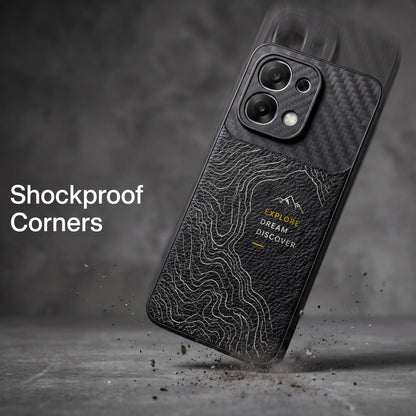 Oppo F31 5G Explore Dream Carbon Fiber Leather Hybrid Back Case