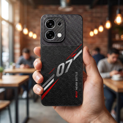 Oppo F31 5G Racing Edition Carbon Fiber Leather Hybrid Back Case