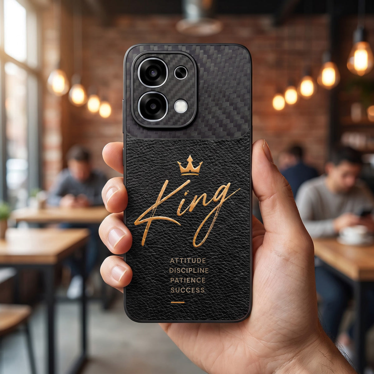 Oppo F31 5G  King Carbon Fiber Leather Hybrid Back Case