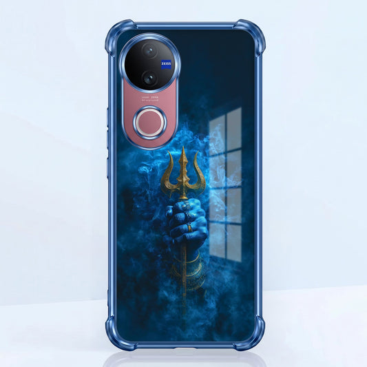 Vivo V50 5G Premium Golden Trishul Airbags Printed Back Case