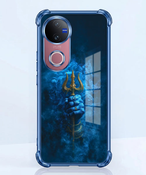 Vivo V50 5G Premium Golden Trishul Airbags Printed Back Case