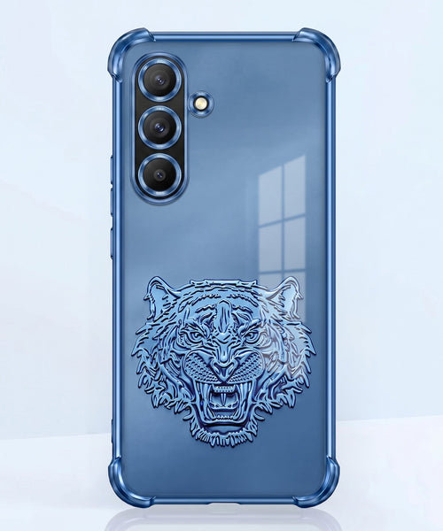Samsung Galaxy A36 5G Tiger Face Blue Airbags Printed Back Case