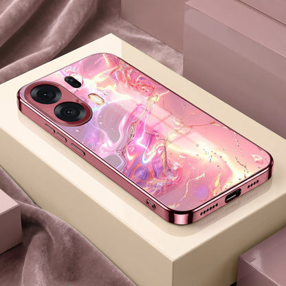 Oppo K14 Plus 5G Pearl Aurora Pink Electroplated Glass Phone Back Case