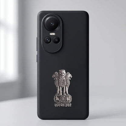 Oppo Reno 10 5G Compatible Satyamev Jayate 3D Metal Emblem Sticker
