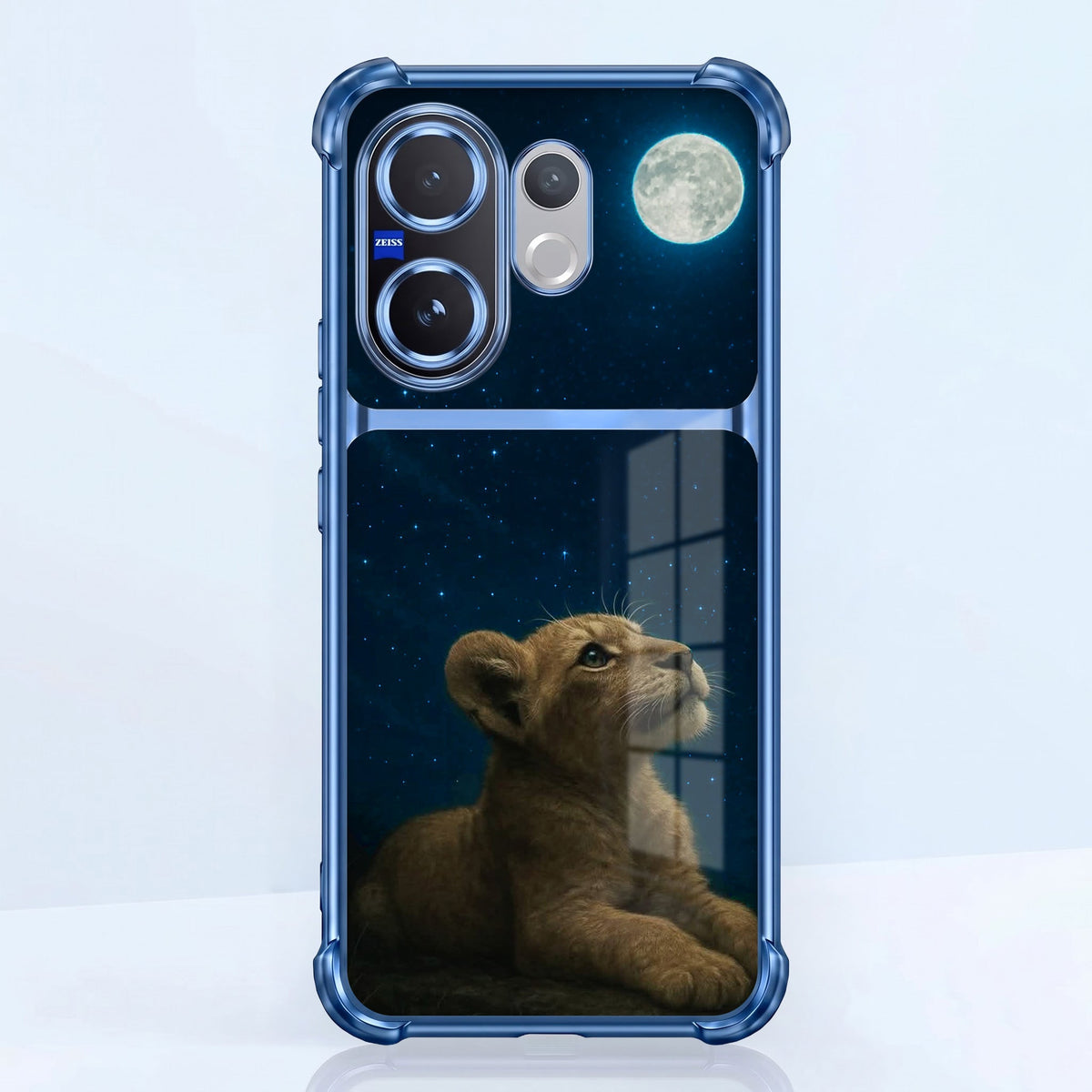 Vivo V60 5G Moonlit Baby Lion Dual-Tone Transparent Airbags Case