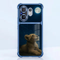 Vivo V60 5G Moonlit Baby Lion Dual-Tone Transparent Airbags Case