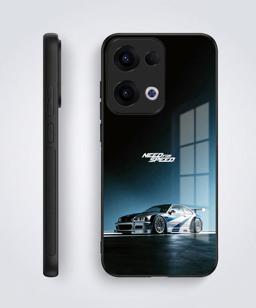 Oppo Reno 13 5G Premium Acrylic Shockproof Glass Back Case (Speed Legend)