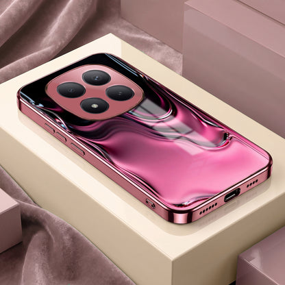 Redmi Note 15 Pro+ 5G Liquid Wave Pink Electroplated Glass Phone Back Case