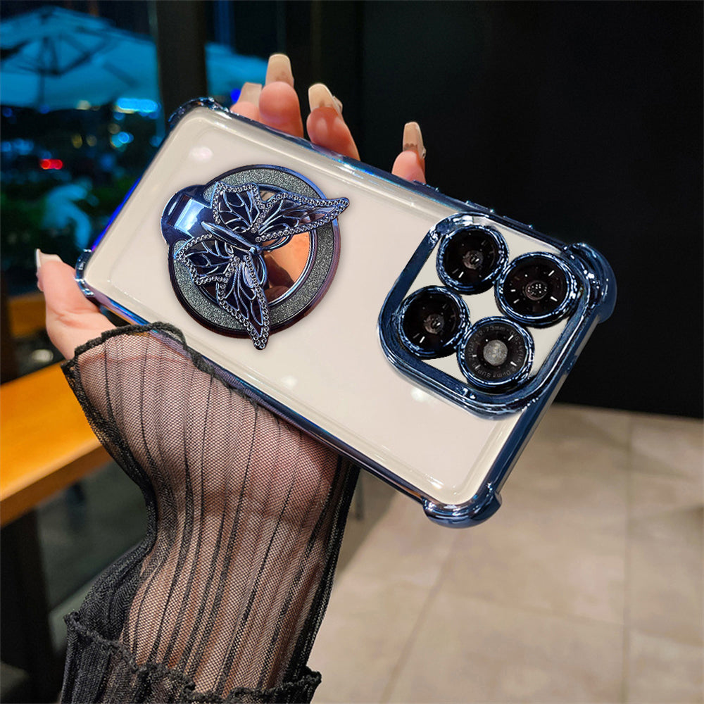 Motorola Edge 60 Pro 5G Phone case with dragon design held by a hand wearing a black sheer glove.