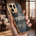 Oppo Find X9 5G Running Horses Gold Electroplated Glass Phone Back Case