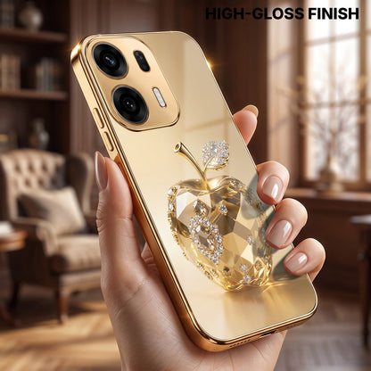 Oppo K14 Plus 5G Golden Apple Gold Electroplated Glass Phone Back Case