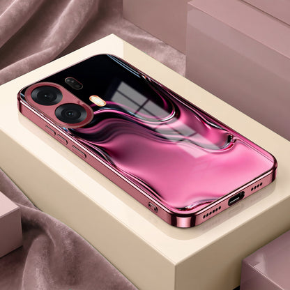 Oppo K14 Plus 5G Liquid Wave Pink Electroplated Glass Phone Back Case