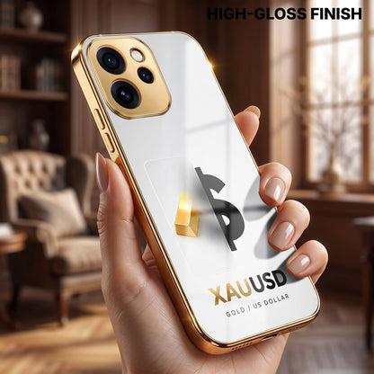 OPPO Reno15 Pro 5G Luxury XAU/USD Gold Electroplated Glass Phone Back Case