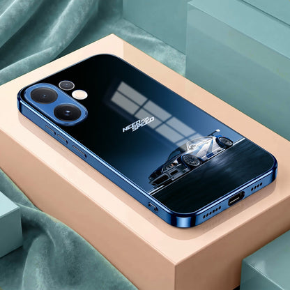 Vivo V60 5G Need For Speed Blue Electroplated Glass Phone Back Case