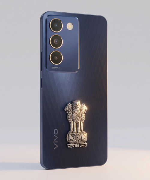 Vivo Y200e 5G Compatible Satyamev Jayate 3D Metal Emblem Sticker