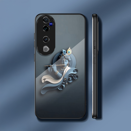 Vivo V40 Pro 5G Premium Acrylic Shockproof Glass Back Case (Krishna Ji)