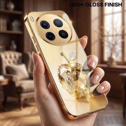 Vivo X300 Pro 5G Golden Apple Gold Electroplated Glass Phone Back Case
