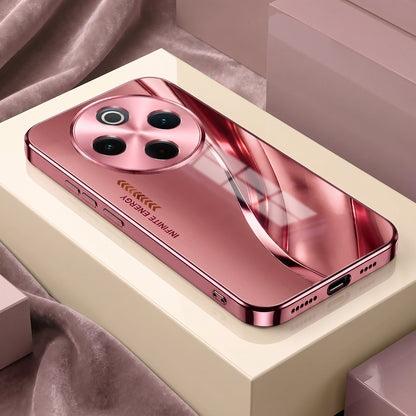 Vivo T4 5G Luxury Infinity Energy Pink Electroplated Glass Phone Back Case