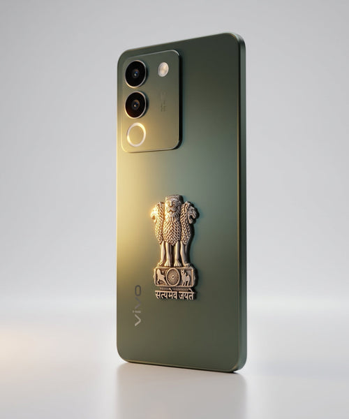 Vivo Y200 5G Compatible Satyamev Jayate 3D Metal Emblem Sticker