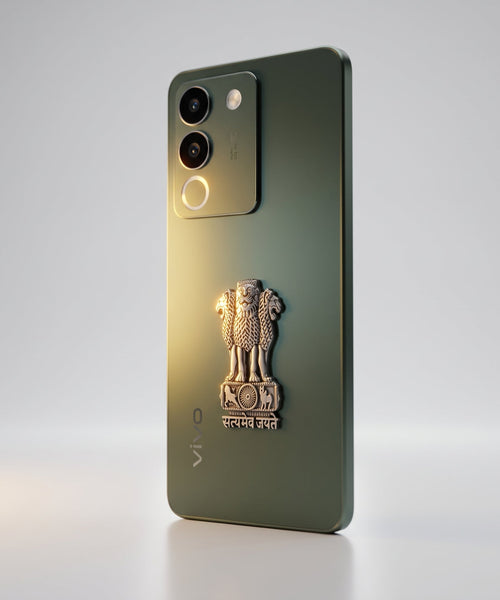 Vivo Y200 5G Compatible Satyamev Jayate 3D Metal Emblem Sticker