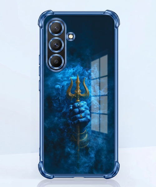 Samsung Galaxy A36 5G Premium Golden Trishul Airbags Printed Back Case