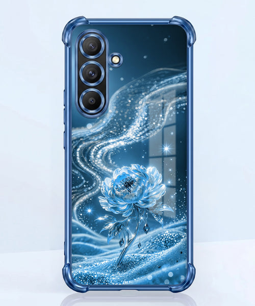 Samsung Galaxy A56 5G Blue Rose Airbags Printed Back Case