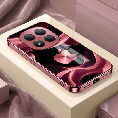 Redmi Note 15 Pro+ 5G Luxury Wave Pink Electroplated Glass Phone Back Case