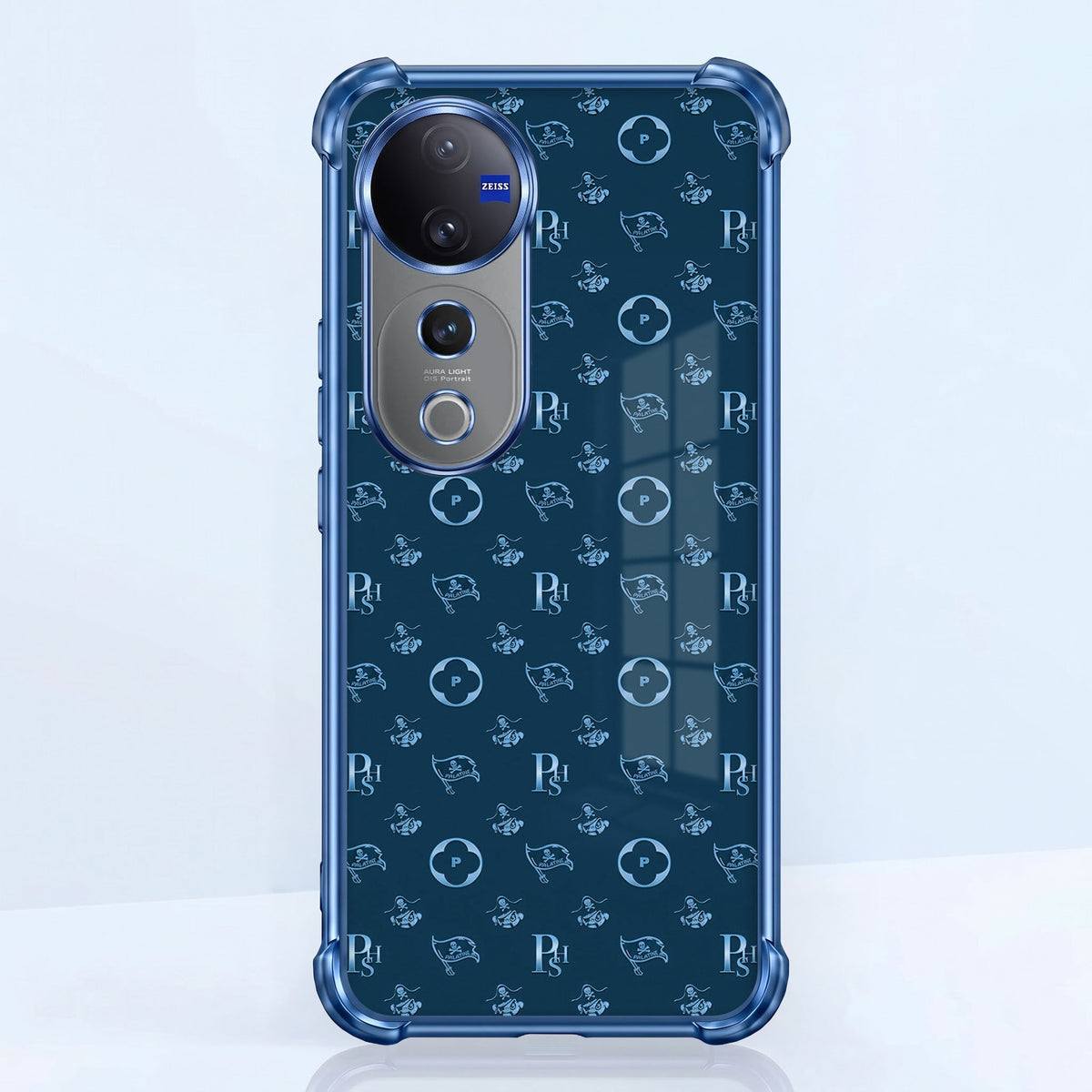 Vivo V40 Pro 5G Luxury Monogram Blue Airbags Printed Back Case