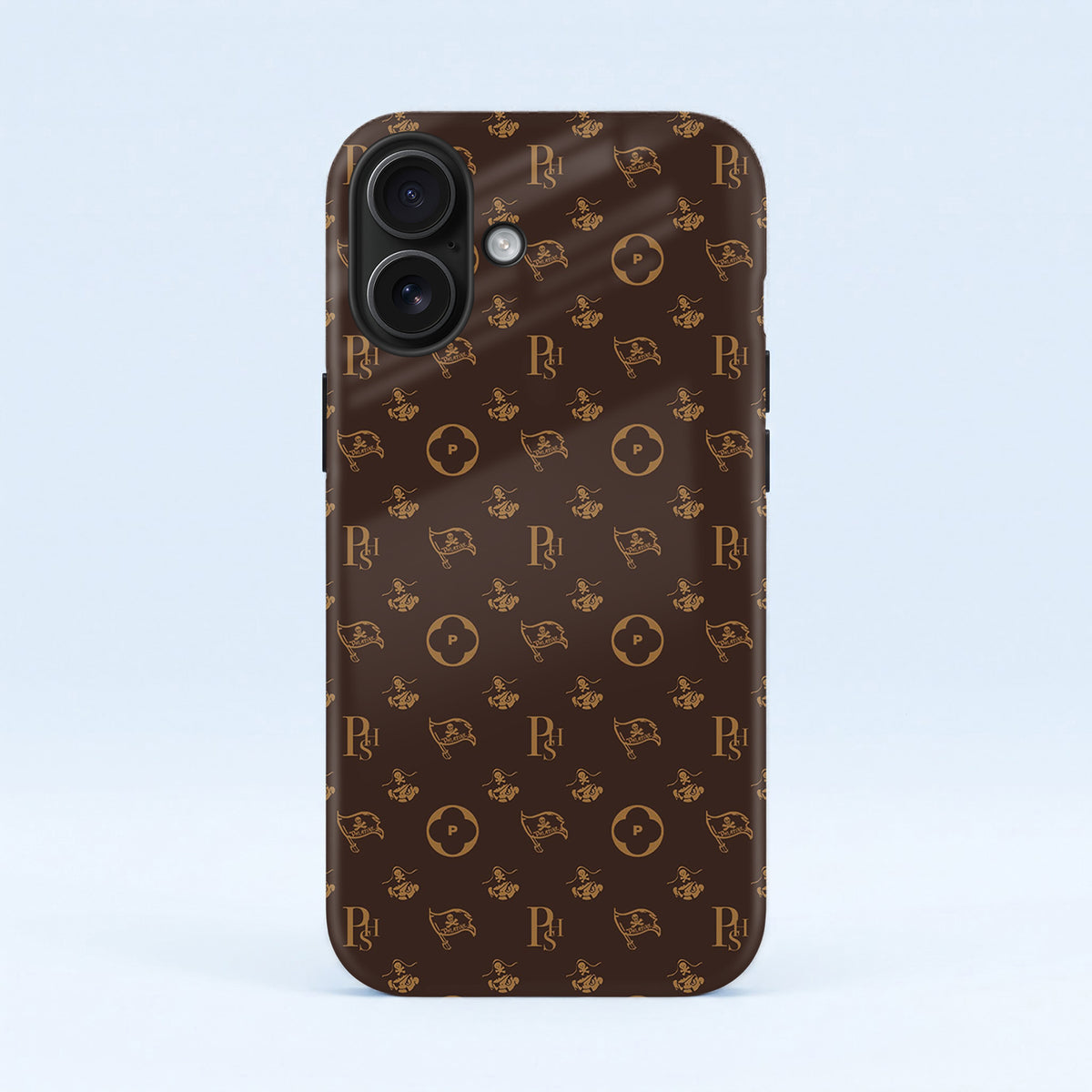 iPhone 16 5G Luxury Monogram Brown Protective Case