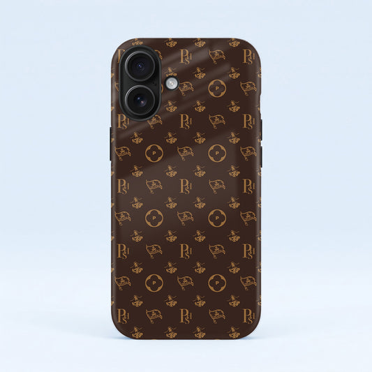 iPhone 16 5G Luxury Monogram Brown Protective Case