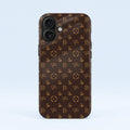 iPhone 16 5G Luxury Monogram Brown Protective Case