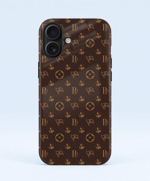 iPhone 16 5G Luxury Monogram Brown Protective Case