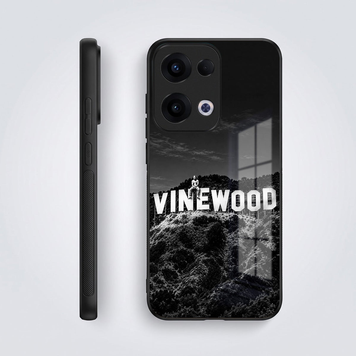 Oppo Reno 13 5G Premium Acrylic Shockproof Glass Back Case (Vinewood)