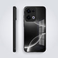 Oppo Reno 13 5G Premium Acrylic Shockproof Glass Back Case (Black Wave)