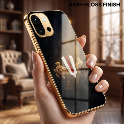 OnePlus 13s 5G Royal Heritage Edition Gold Electroplated Glass Phone Back Case