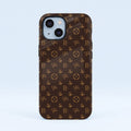 iPhone 15 5G Luxury Monogram Brown Protective Case