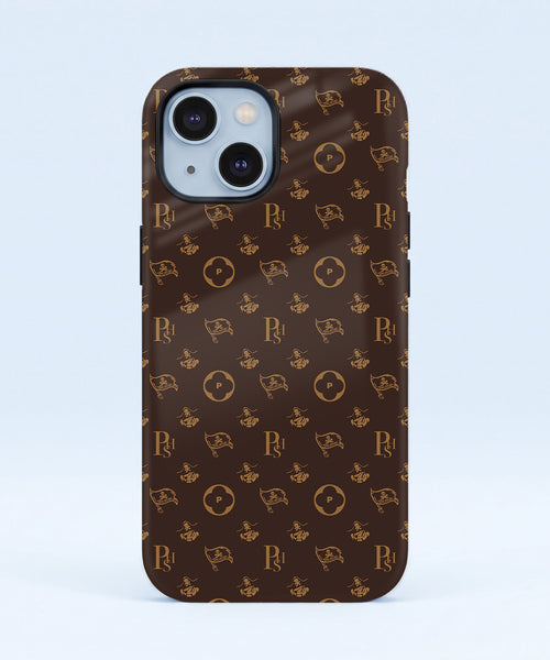 iPhone 15 5G Luxury Monogram Brown Protective Case