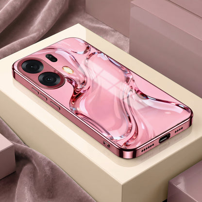Oppo K14 Plus 5G Crystal Wave Energy Pink Electroplated Glass Phone Back Case