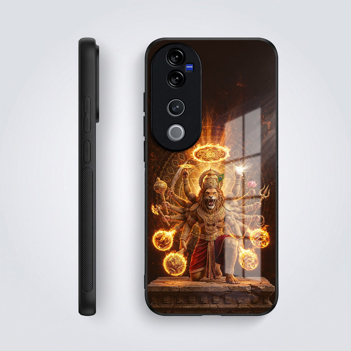 Vivo V40 Pro 5G Lord Narasimha Acrylic Glass Back Case