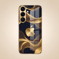 Samsung Galaxy A36 5G Luxury Wave Gold Electroplated Glass Phone Back Case