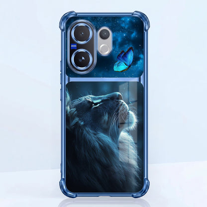 Vivo V60 5G Mystic Lion Butterfly Dual-Tone Transparent Airbags Case